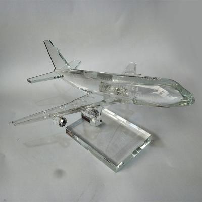 China Custom Airplane Souvenir China Crystal Glass Model for sale