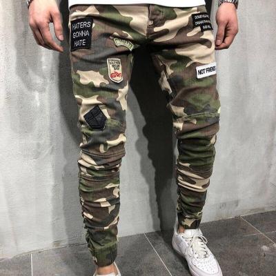 China 2022 X-Mier 2022 Foot Mouth Cotton Stretch Elastic Wholesale QUICK DRY Elastic Slim Cargo Canvas Camouflage Pants Denim Plus Size Mens Jeans for sale