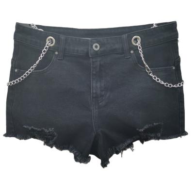 China New Type Viable 65%cotton Black Mujer Bargain Price Women Jean Shorts for sale