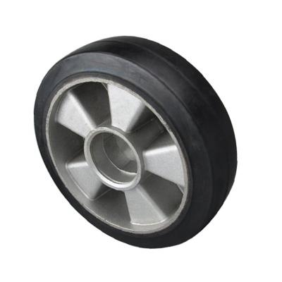 China Silent shock absorption Special silent, shock-absorbing and wear-resistant aluminum core 180*50/80*70 rubber wheels for industrial vehicles for sale