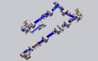 China CE Puff Pastry Making Machine With Flexible Removable Make Up Table for sale