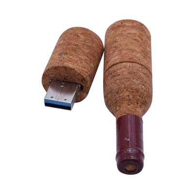 China Wooden Creative Gift Bottle Shape Custom USB Flash Drive Gift 256GB 64GB 32GB USB 2.0 U Disk PVC USB Flash Drive for sale