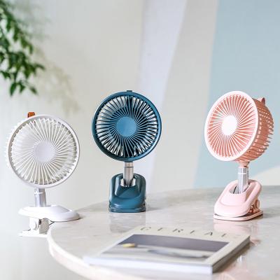 China New Arrival Summer Usb Rechargeable Clip Desk Fan Portable Mini Adjust Table Fan With Shaking for sale