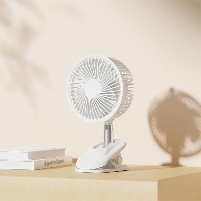 China 2022 New Product Rechargeable Clip retractable Fan Shaking Head Fan Portable Air Cooler Cordless Fan for sale