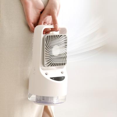 China Wholesale rechargeable usb mini desk cooler spray fan portable rotation table water spray fan for room for sale