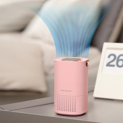 China Hot Sale Electronic Filter Personal Mini Car Air Purifiers Portable Room Air Purifiers For Bedroom Hotel Home for sale