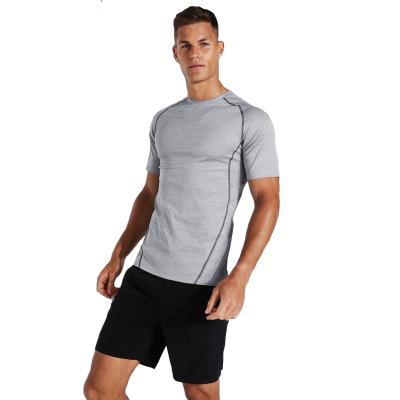 China Men's Anti-Wrinkle Dot Raglan Sleeve Muscle Active Fit T Shirt Quick Dry Contrast Gym T-shirt Men for sale