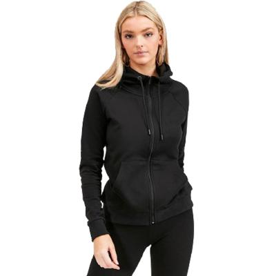 China 2021 breathable hot selling ladies zip up hoodie running sports wear for sale