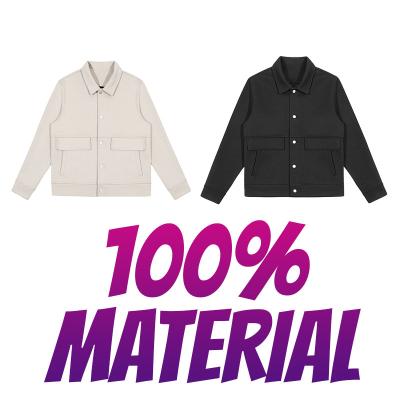 China 2021 Autumn New Arrival Breathable OEM Logo Stylish Plain Solid Pockets ODM Button Breathable Custom Jacket Men Jacket Coat for sale