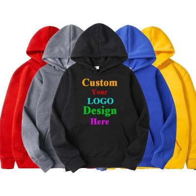 China Hot wholesale high quality Anti-wrinkle men's pullover embroidery logo Anti-wrinkle cotton unisex custom printing hoodies for sale