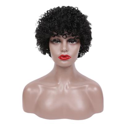 Κίνα Wholesale Kinky Curly Hair 100% Curly Wigs With Bangs Human Virgin Hair προς πώληση