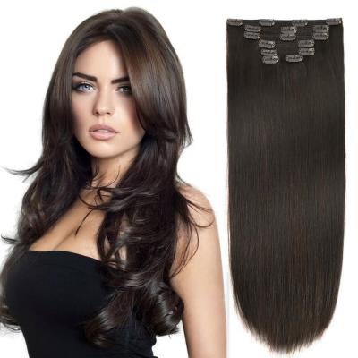 China Real Type And Silky Straight Wave 100% Human Remy Russian Hair Natural Hair Clip-in Extensions zu verkaufen