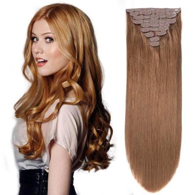 China Clip In 100% Hot Selling Brazilian Remy Hair Seamless Clip In Virgin Hair Extension Wavy Natural Hair Extensions Clip In Hair en venta