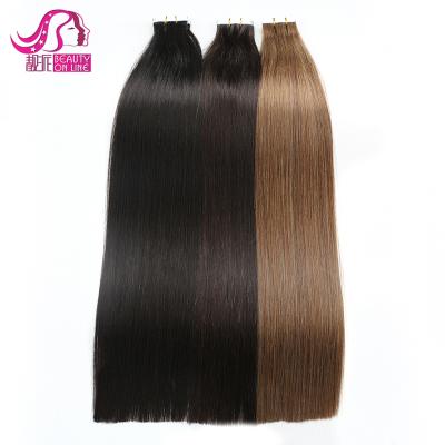 China natural & healthy & Wholesale Straight Straight Natural Wave Hair Micro Remy Russian Skin Weft Invissble Tape In Hair Extension for sale