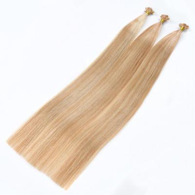 Cina Silky Straight Wave Pre Boned Flat Hair Keratin Tip Extension100pcs Per Pack 20inches Jet Black Color 1# in vendita