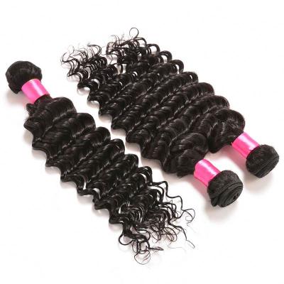 China Wholesale Price Color Wet Wave Hair Deep Curly Bundle Natural Silky Straight Silky Wavy With Frontal Deep Curly Hair Bundles Factory Price for sale