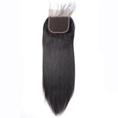 China Indian Remy Human Hair Wholesale Cuticle Aligned Brazilian Human Hair 4x4 HD Transparent Lace Closure for sale