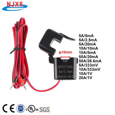 China NJXSE Split Core Current Transformer OPCT10AL 5a 2.5mA 333mV 10am Current Clamp 10 mA 20a 1v 26.6ma Mini Ct AC Current Transformer for sale