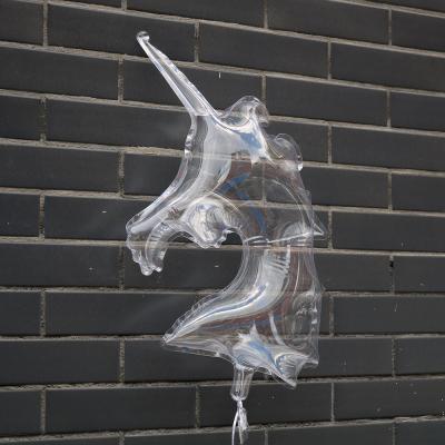 China Advertising Popular Unicorn Bobo Balloons Long Duration Bobo PVC Toy Transparent 18 Inch Balloons for sale