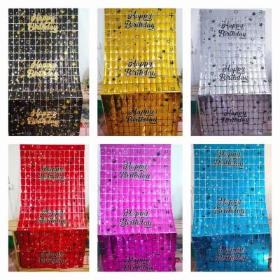 China event & Party Supplies Happy Birthday Curtains Gold Party Curtains Birthday Party Decoration for sale