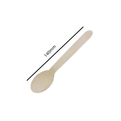 China 160mm Birchwood Disposable Wooden Eating Utensils forks and spoons Party Tableware for sale