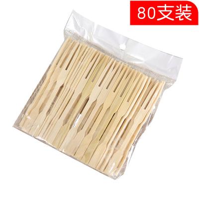 Chine La partie en bambou jetable bifurque gâteau de dessert de Mini Wooden Cocktail Forks For à vendre