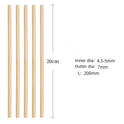 中国 7mm Ecoの友好的なバルク タケ ストロー100Packの習慣 販売のため