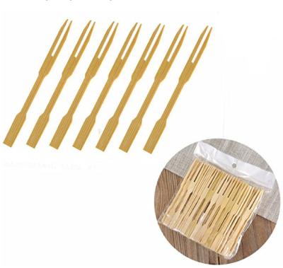 China Kundengebundener Mini Biodegradable Bamboo Party Forks Wegwerf-9cm zu verkaufen