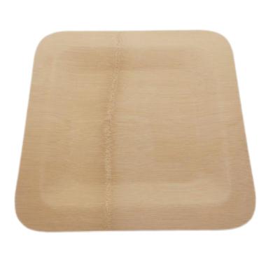 China ODM Square Compostable Bamboo Picnic Plates 25x25 Cm for sale