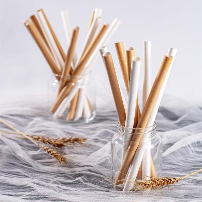 China OEM 6mm 197mm Paper Drinking Straws Bulk For Milkshake for sale