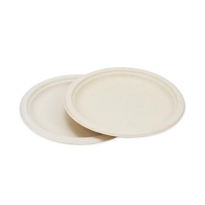 Chine Plat jetable 9inch de bagasse ronde compostable de canne à sucre à vendre