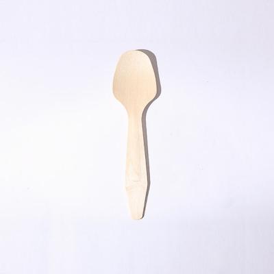 China 185mm disposable 100% natural material reinforced wooden coffee catering spoon wrapped individually for home and kitchen for sale