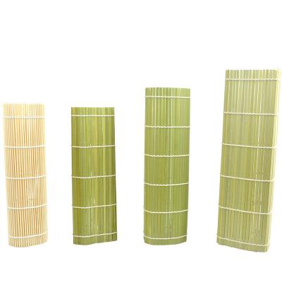 China Natuurlijk Groen de Sushibroodje Mat Handmade Sets van het Kleuren Beschikbaar Bamboe Te koop