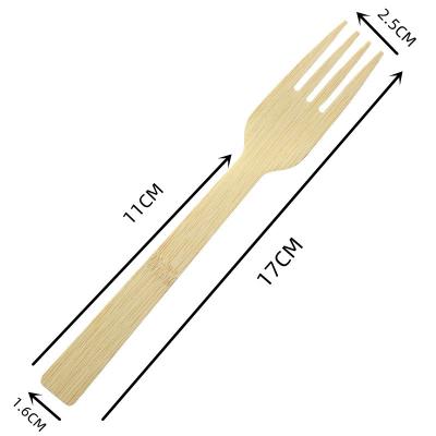 Chine Fourchette en bambou jetable compostable de couverts de 6,7 pouces pour la partie de BARBECUE de Resturant à vendre