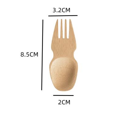 China Compostable Bamboo Biodegradable Spork Cutlery Utensils 3.5 Inch for sale