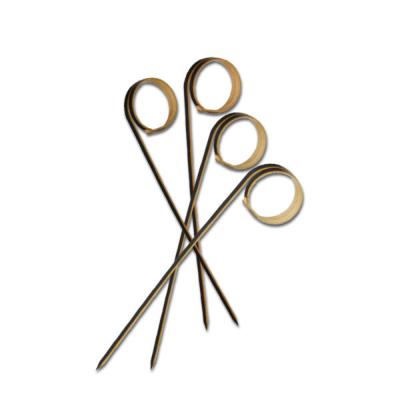 China Ring Bamboo Cocktail Skewers Picks negro disponible el 12cm para el aperitivo en venta