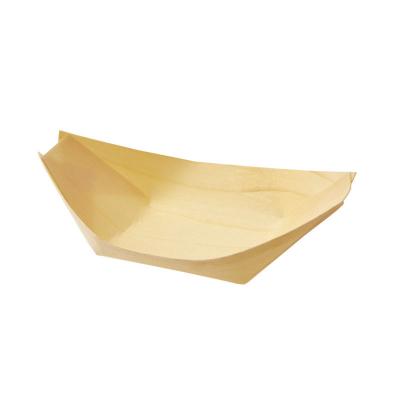 Chine Cône servant jetable de bateau en bambou en bois de sushi de catégorie comestible d'ODM 4Inch à vendre