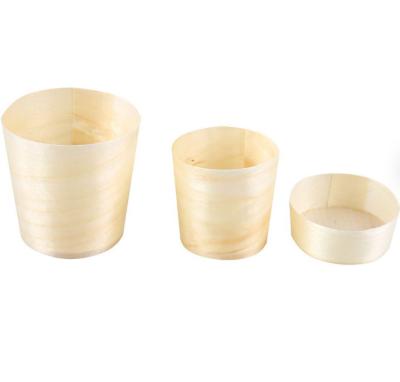 Chine Le dessert jetable en bois de 3CM tasse la tasse de café biodégradable extérieure à vendre