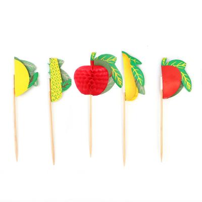 Chine La nourriture en bambou décorative de fruit jetable de FSC 10cm sélectionne des brochettes pour le cocktail à vendre