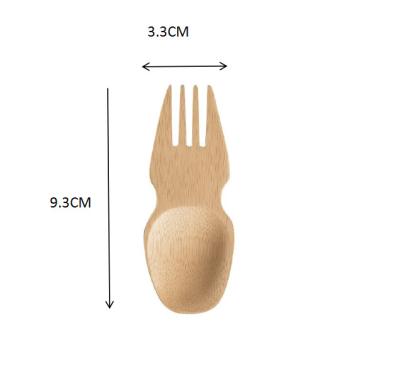 Китай салат Spork столового прибора 9cm Biodegradable мини устранимый бамбуковый для располагаться лагерем перемещения продается