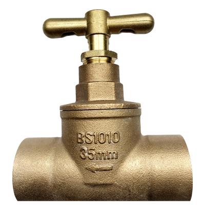 China Heating and cooling systems. Tap Water Systems DN25 Bronze Globe Valve With Compression End for sale