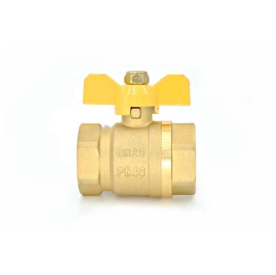 China Heating and cooling systems. High Quality Water Tap Water Systems Runda DN25 Female To Male Brass Ball Valve With Yellow Butterfly Handle for sale