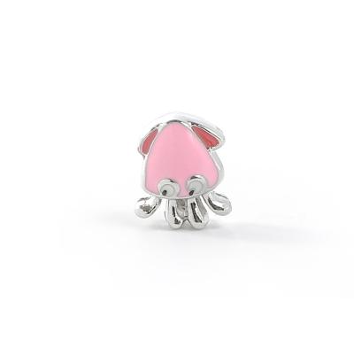 China 2021 New Cute Cute 8mm Alloy Cuttlefish European Slide Charm For Bracelet for sale