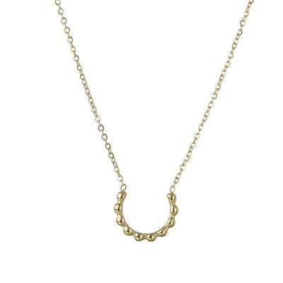 China CLASSIC Simple Jewelry 14K Gold Plating Stainless Steel U Shape Necklace for sale