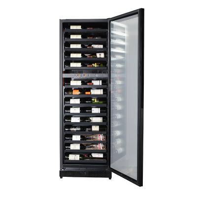 China 2020 new hot sale 96bottles household double zone built in wine fridge cooler for sale