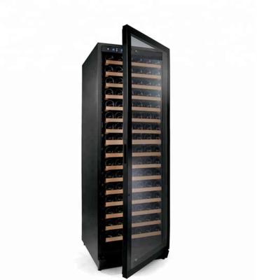 China Refrigerators Dual Voltage Built In Wine Fridge Freezer Cabinet Wood Shelves With Full Glass Door for sale