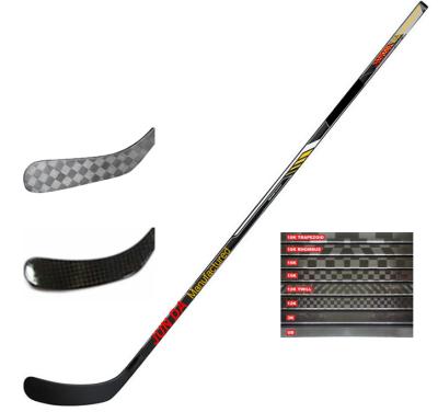 China Wholesale custom logo one piece ice hockey stick mold set composite carbon fiber ice hockey stick for sale