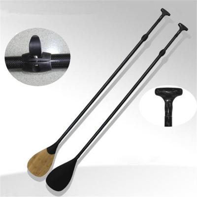 China 2 Piece Adjustable Canoe Paddle Boat Wholesale Adjustable Alloy Shaft Kayak Black Paddle for sale