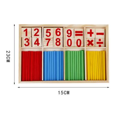 China Gifstof van Toy Montessori Counting Blocks Non van de aantal de Digitale 23cm Houten Wiskunde Te koop