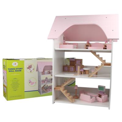 China Ornaments ISO9001 Miniature Dollhouse Furniture Wooden Barbie House Furniture for sale